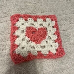 Handmade heart granny square